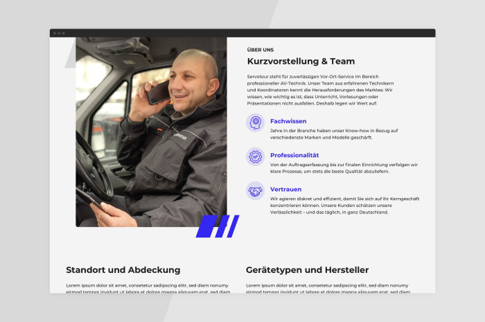 Servotour Responsive Onepager