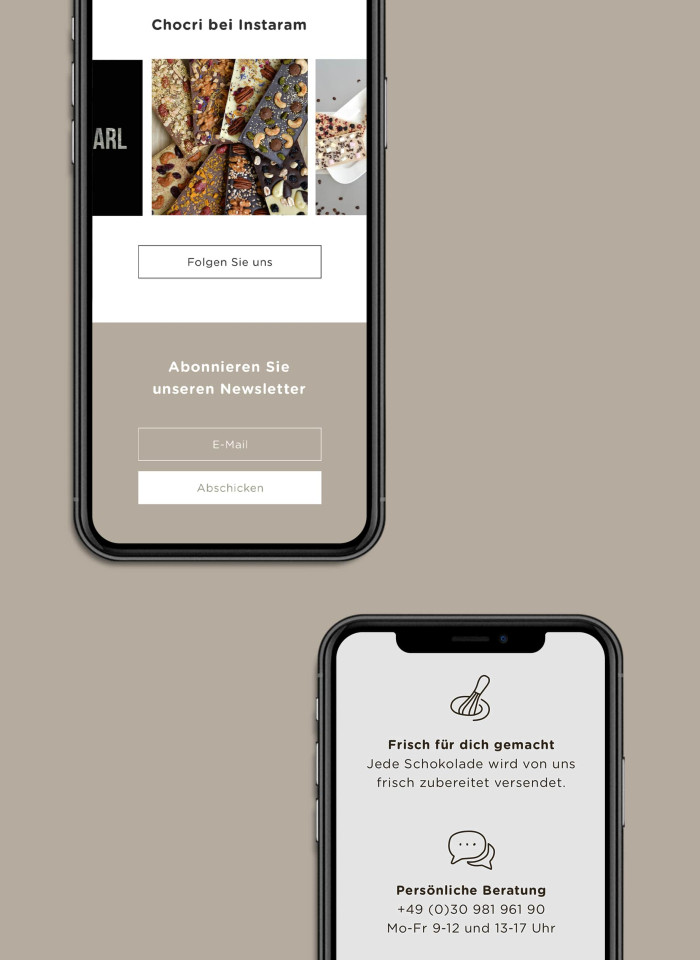 chocri Responsive Webdesign Onlineshop