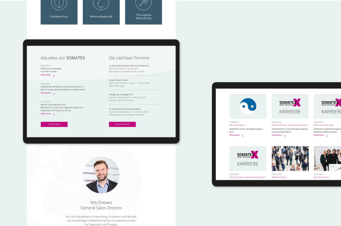 Somatex Corporate-Website Startseite