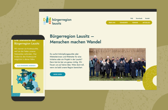 Bürgerregion Lausitz Corporate Design Webdesign