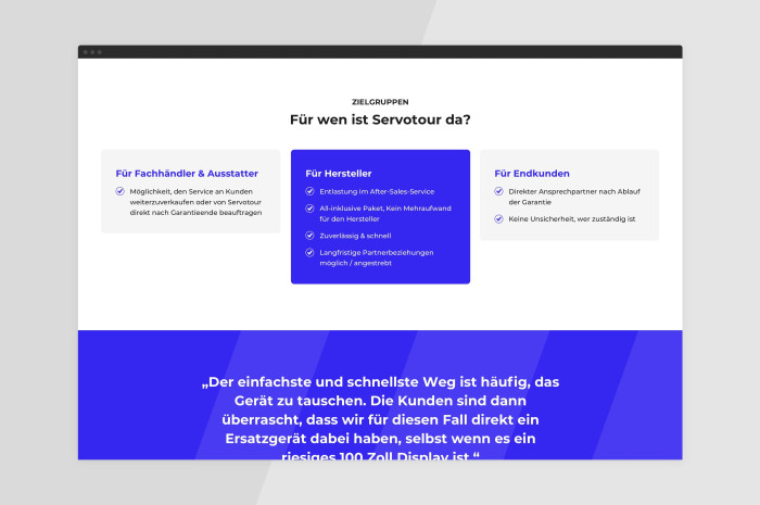 Servotour Responsive Onepager