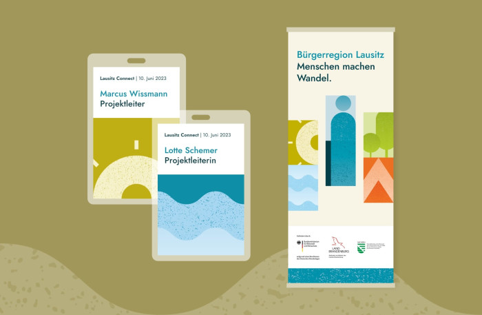 Bürgerregion Lausitz Corporate Design Eventmaterialien